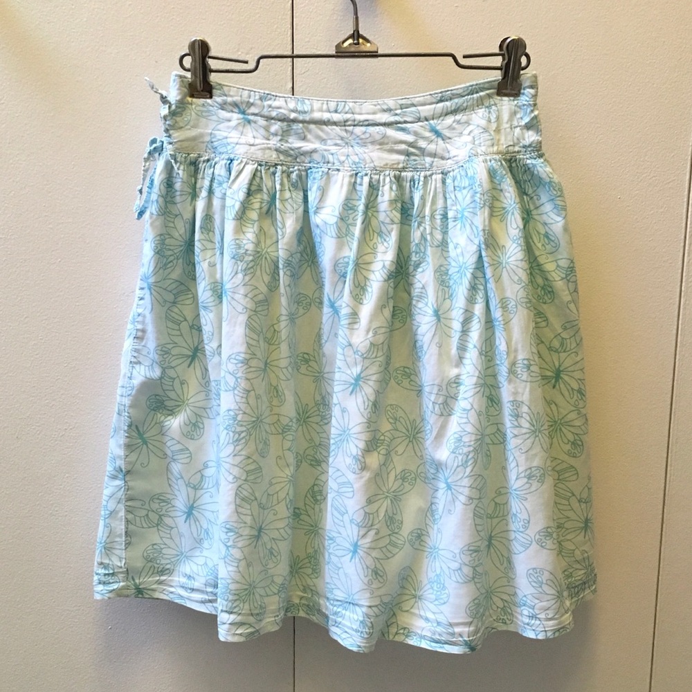 Light Blue Butterfly Pattern Skirt